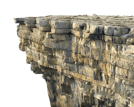 Rocky Cliff Isolated on Transparent Background png