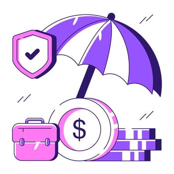 A trendy design illustration of money Insurance vector