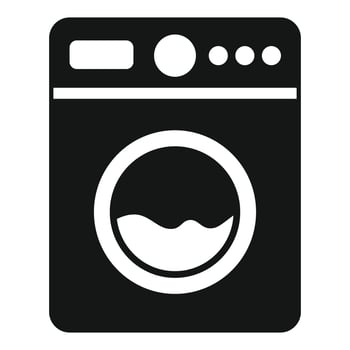 Washing machine showing water level during washing cycle vector