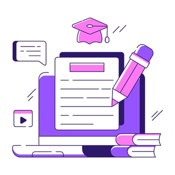 Modern design illustration of online paper vector