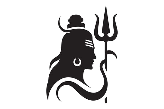 Lord shiva, the lord of the gods, with a spear in his hand vector