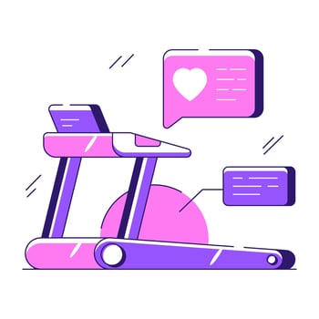 Premium download illustration of treadmill vector