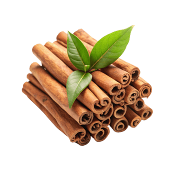 a pile of cinnamon with leaves png