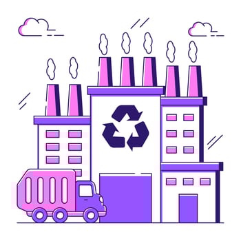Perfect design illustration of factory building vector