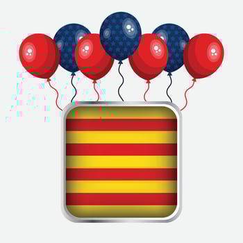 Catalonia Flag Independence Day Celebration vector