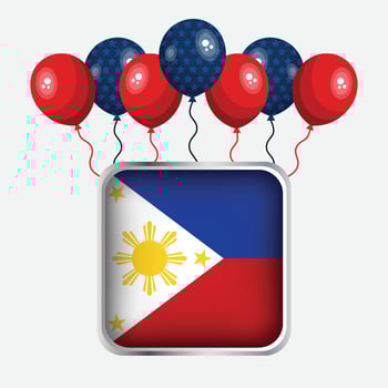 Philippines Flag Independence Day Celebration vector