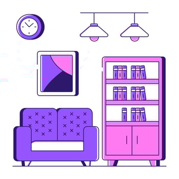 A unique design illustration of workplace vector