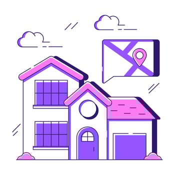 An illustration design of Vila Location vector