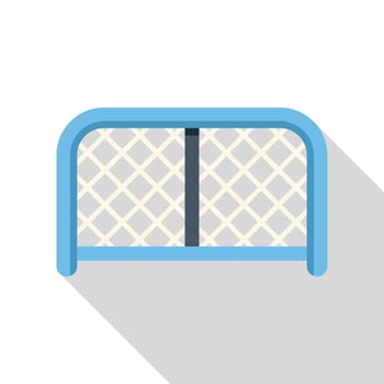 Hockey goal waiting for the puck to hit the net vector