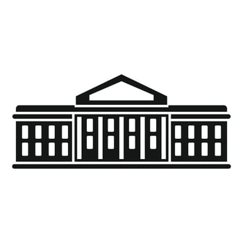 Large government building with columns facade icon simple style vector