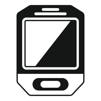 Smart watch showing blank screen with button at the bottom vector
