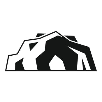 Big mountain peak logo representing power and strength vector