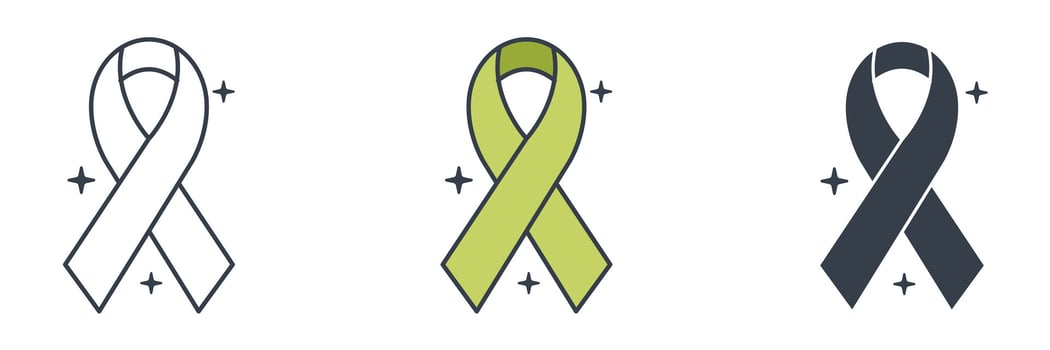 World Peace Day Ribbon icon symbol logo illustration isolated on white background vector
