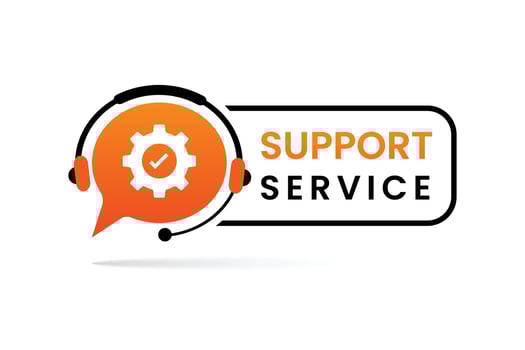 support service hotline icon vector