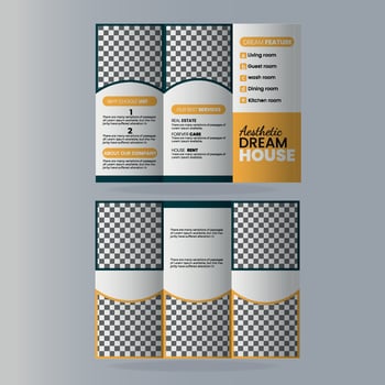 Trifold brochure template vector