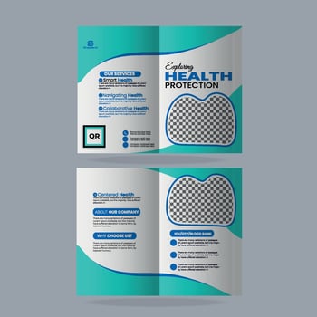 Bifold brochure template vector