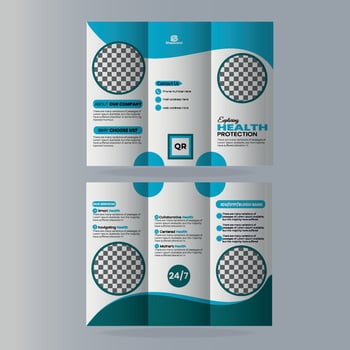 Trifold broshure template vector