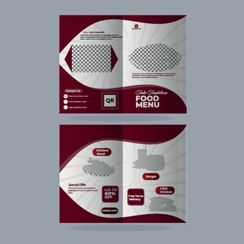 Bifold brochure template vector