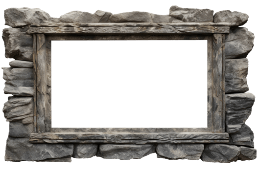 Frame Surrounded with Stones png