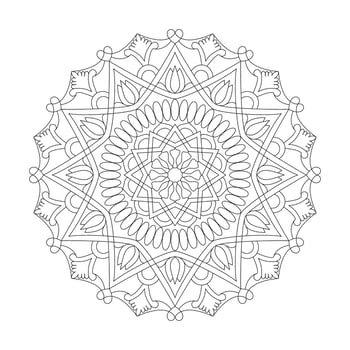 Dream catcher Mandala of Coloring Book Page for Adults and Children vector