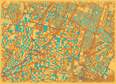 Mexico City,Mexico,city centre,accurate map,Urban detail Streets Roads color Map vector