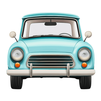 Blue car parked in sunny backdrop png