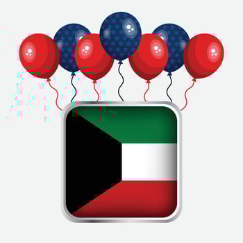 Kuwait Flag Independence Day Celebration vector