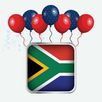 South Africa Flag Independence Day Celebration vector