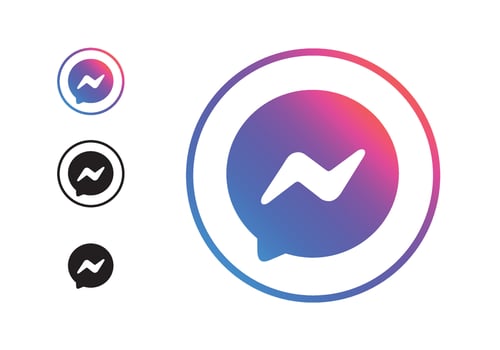 Messenger logo, Facebook Messenger Icon vector