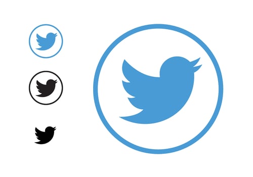 Twitter logo icon illustration vector
