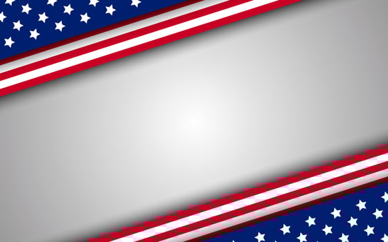 USA Happy Labor Day celebration background or banner design template with American flag. vector