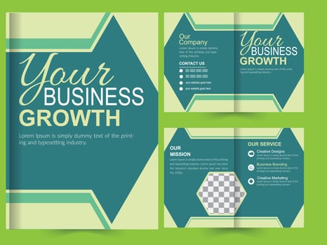 Creative bi fold brochure design vector