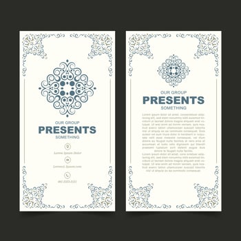 ornament pattern business card design vector
