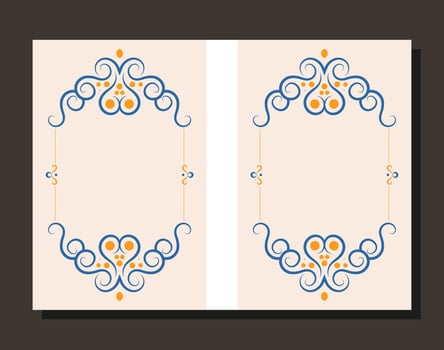 Colorful Ornamental book cover design vector