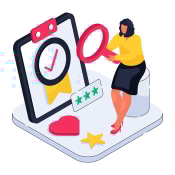 A beautiful design illustration of feedback analysis vector
