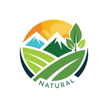Nature ecology, environment friendly with text natural mascot logo design icon illustration vector
