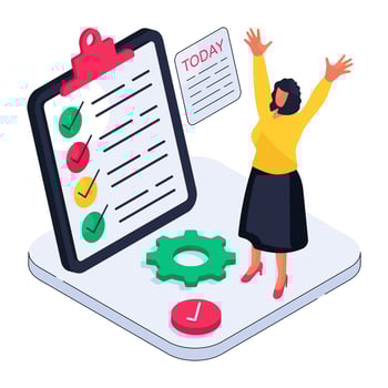 A unique design illustration of list management vector