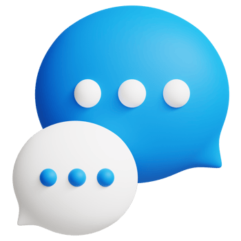 Chat bubble 3d business icon png