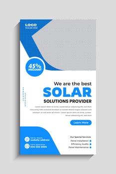 Modern Solar Energy social media stories vector