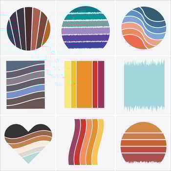 Sunset Vintage Retro Background vector