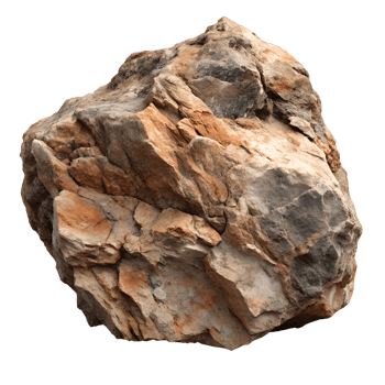 Natural Rock Boulder Isolated on White Background png