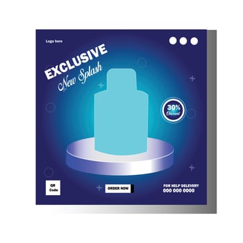 Social media product post design template. vector