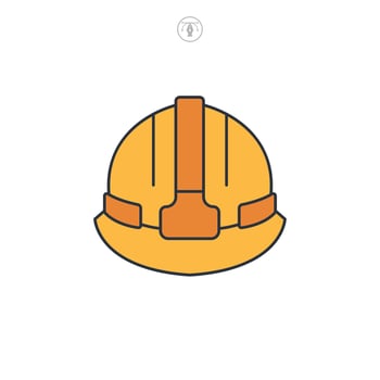 Hard Hat icon symbol illustration isolated on white background vector
