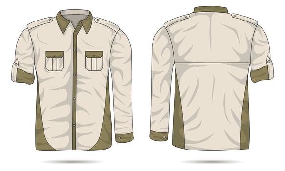 Mockup of official PDH shirt front and back view vector