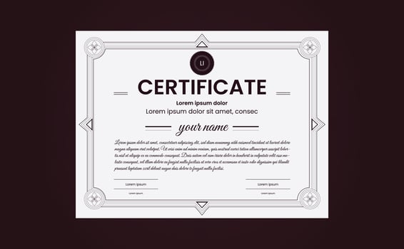 Certificate of Excellence in Innovation design templet vector