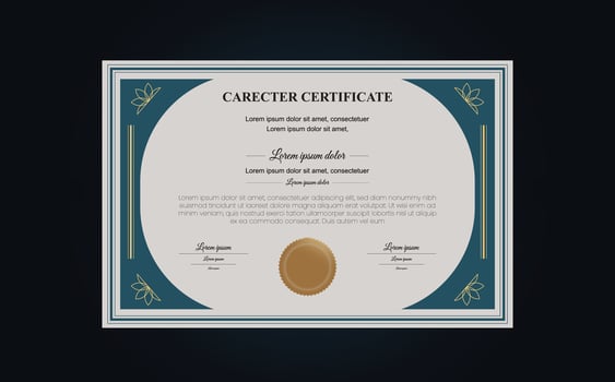 Recognition for Outstanding Customer Service Certificate design templet vector