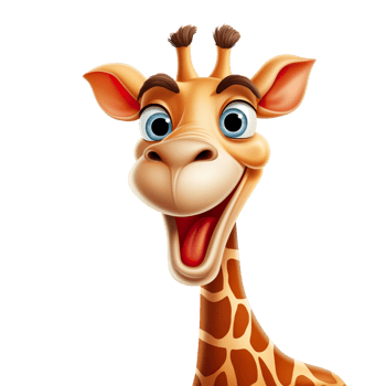 cartoon animals on transparent background png