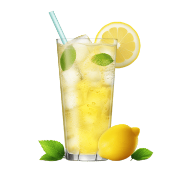 lemon glass on transparent background png