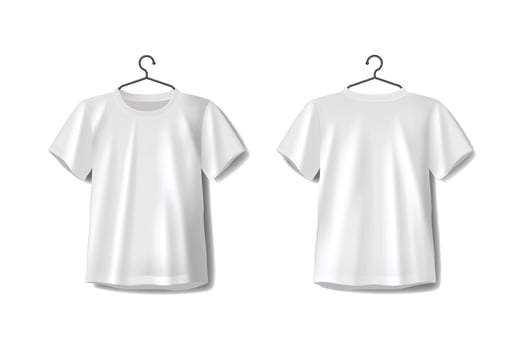 White t - shirt mockup template on a hanger vector