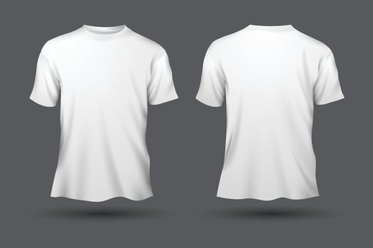 tshirt front and back mockup design template vector